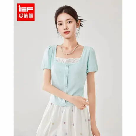 IEF/爱依服2025春夏新款法式甜美减龄纯欲风通勤气质百搭显瘦上衣商品大图