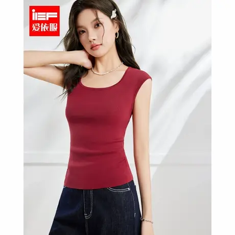 IEF/爱依服2025夏季新款韩系风精致小女人气质修身百搭毛织背心商品大图