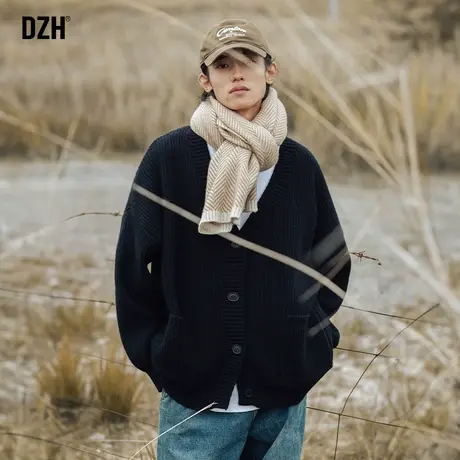 男士开衫毛衣男款秋季慵懒风软糯宽松上衣针织外套新款男装针织衫商品大图