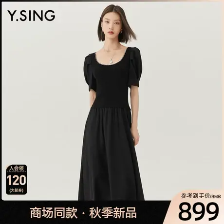 【商场同款】Y.SING衣香丽影2023秋季新款黑色连衣裙YLY61307201商品大图