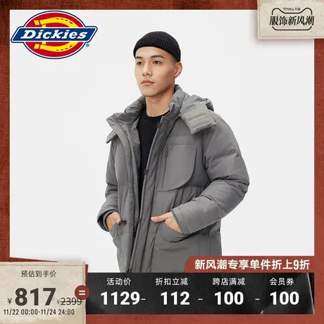 Dickies 秋冬 可拆卸下摆长款羽绒服 保暖外套宽松棉袄图片