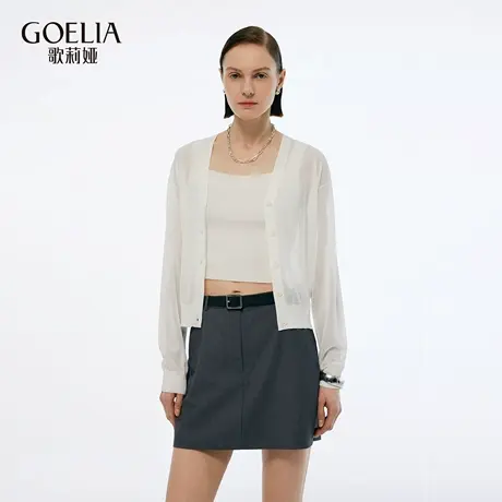 歌莉娅夏季新品百搭凉感毛织开衫1E6C6J150商品大图