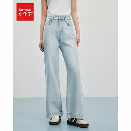 IEF/爱依服裤子2025春季新款港式复古休闲通勤百搭显瘦牛仔阔腿裤商品大图