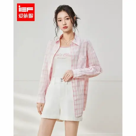 IEF/爱依服2025夏季新款韩版甜美休闲风时尚宽松百搭中衬衫上衣图片