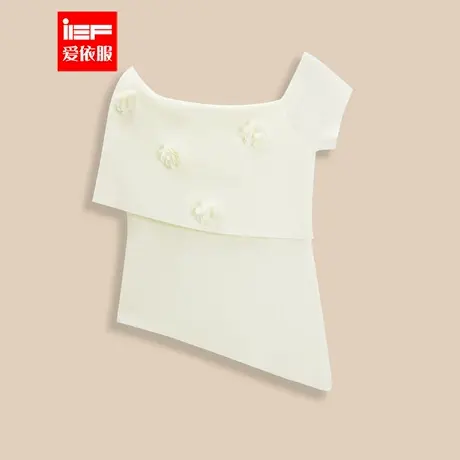 IEF/爱依服2025夏季新款法式温柔小女人纯欲风修身显瘦毛织上衣商品大图