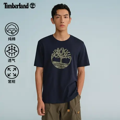 Timberland添柏岚官方男款短袖T恤夏季LOGO印花户外休闲透气A6B4G图片