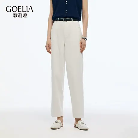 歌莉娅夏季新品老爹九分牛仔裤（配腰带）1E5LCD230商品大图