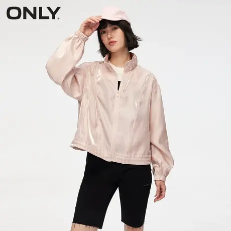 ONLY奥莱夏季运动风时尚休闲立领纯色风衣外套女图片