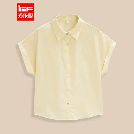IEF/爱依服2025夏季新款韩版简约纯色通勤气质百搭衬衫上衣商品大图