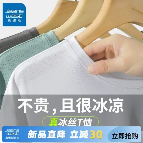 GV真维斯运动男t恤2025新款短袖夏季冰丝速干衣男款健身跑步半袖C商品大图