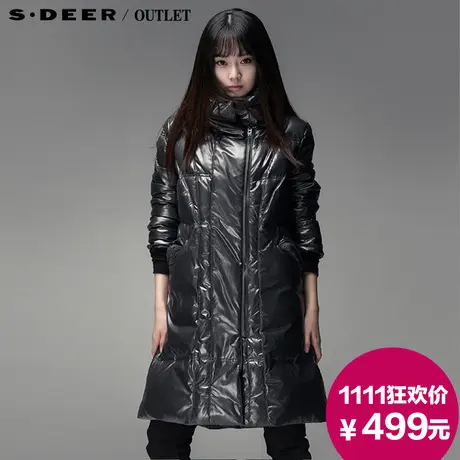 【新品】sdeer圣迪奥专柜正品女冬装亮面光泽感宽松羽绒服3482481图片