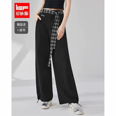 IEF/爱依服裤子2025夏季新款美式嘻哈街头休闲风百搭显瘦阔腿裤商品大图