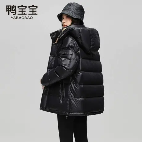 鸭宝宝情侣宽松羽绒服男女款短款面包服2024新款泡芙冬季加厚外套图片