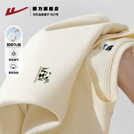 回力新中式潮牌卫衣男款秋季宽松透气纯棉长袖体恤男生宽松t恤衫K图片