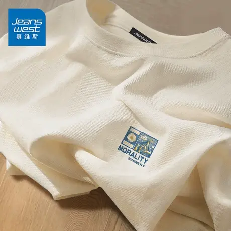 GV真维斯内搭打底衫男秋季薄款男士纯棉情侣长袖T恤男宽松体恤衫D图片