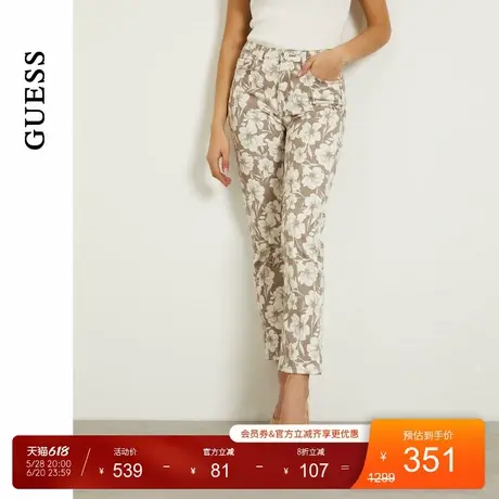 GUESS女士时尚全印花修身百搭牛仔裤-W4GA16D4MW5商品大图