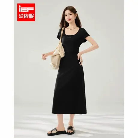 IEF/爱依服2025夏季新款通勤高级感精致女人味设计感减龄连衣长裙图片