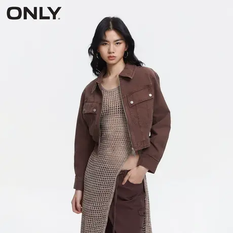 ONLY奥莱夏季通勤风百搭拉链口袋收腰风衣外套女商品大图