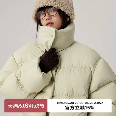 omont蛋挞家 300G充绒量厚实保暖立领羽绒服冬90白鸭绒面包服商品大图