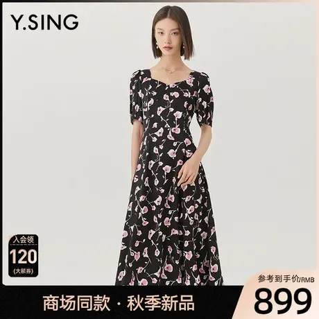 【商场同款】Y.SING衣香丽影2023秋季新款碎花连衣裙YLY11307105商品大图