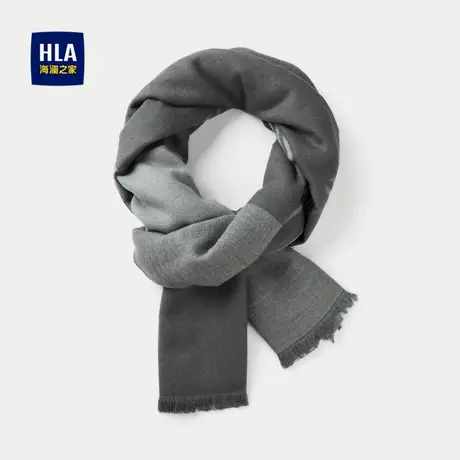HLA/海澜之家保暖围巾拼色柔软细腻舒适披肩情侣款商品大图
