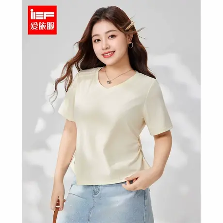 IEF/爱依服大码女装2025夏季新款韩版时尚休闲通勤气质显瘦上衣商品大图