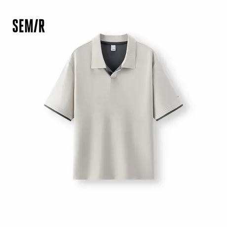 [商场同款]森马POLO衫男撞色假两件短袖t恤2025夏季新款上衣通勤图片