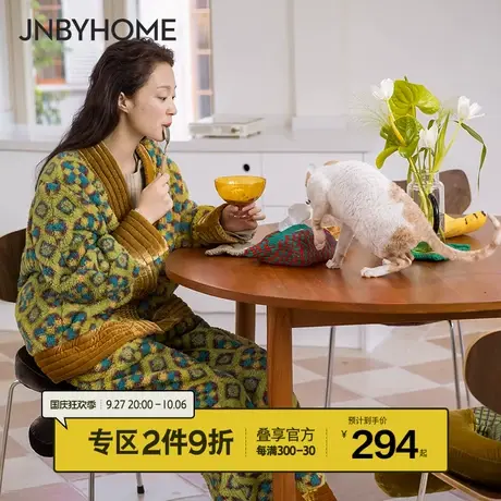 【厚实米泡绒家居服】JNBYHOME江南布衣秋冬长袖睡衣套装外穿情侣商品大图