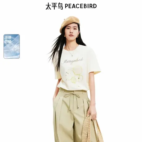 【商场同款】太平鸟女装2025年夏季新款质感短袖T恤A1CNF2737图片