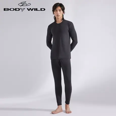 BODYWILD男士保暖裤秋裤家居打底裤双层长裤ZBN73WW2图片