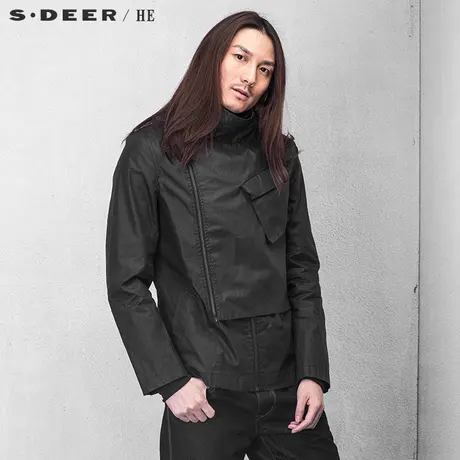 sdeerhe圣迪奥男装2017秋装休闲个性立领夹克上衣外套H14372248图片