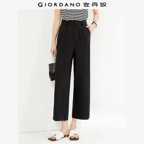 佐丹奴裤子女装抗皱柔顺梭织打褶休闲西装长裤 05414307商品大图