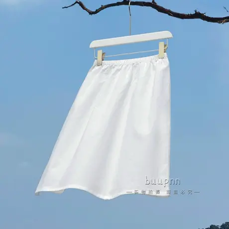 中长裙纯棉薄款打底裙春夏防静电防走光长度到膝盖下半身裙商品大图