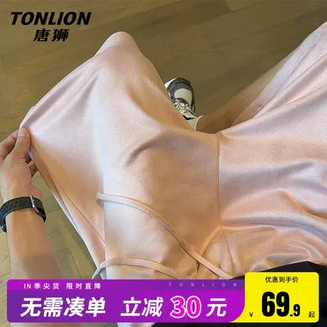 唐狮麂皮绒五分裤男夏季潮牌粉色多巴胺穿搭大学生高街运动短裤HW图片