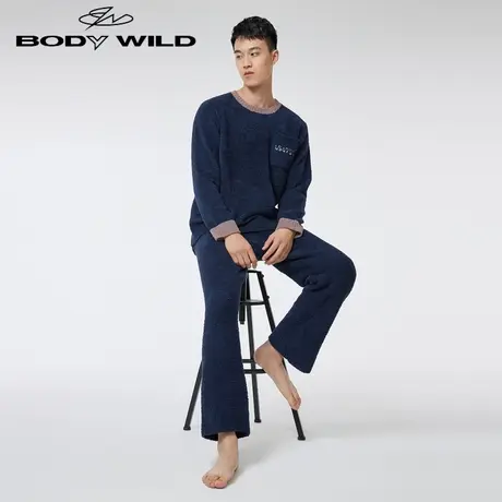 BODY WILD BASIC优选温暖家居套装圆领长袖长裤套装ZBN43XI1商品大图