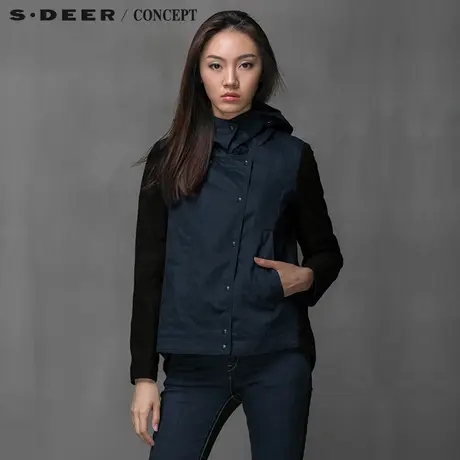 S·DEER＼CONCEPT【上新】圣迪奥拼接质感休闲工装外套S14382215图片