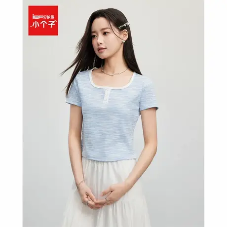 IEF/爱依服上衣2025夏季新款韩版时尚通勤气质百搭显瘦短款T恤商品大图