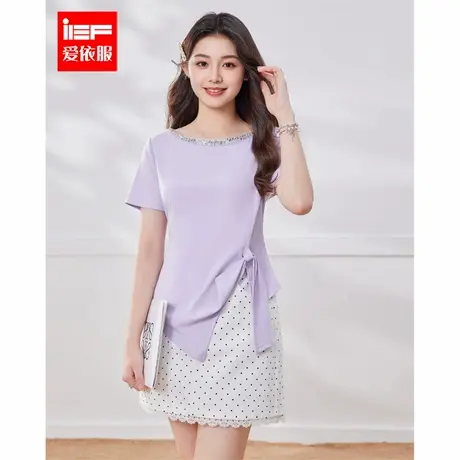 IEF/爱依服【微胖】大码女装2025夏季新款韩版通勤气质设计感上衣商品大图