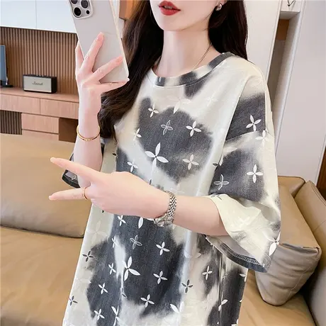 网红ins超火短袖t恤女夏季韩版宽松大码中长款镂空个性上衣体桖潮图片