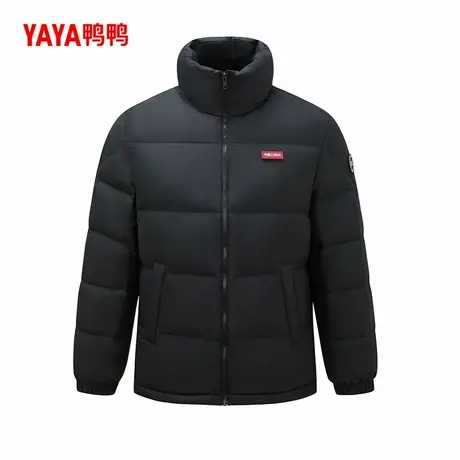 鸭鸭中国系列复古港风短款羽绒服男女情侣立领羽绒面包服轻薄外套图片