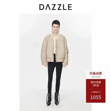 DAZZLE地素奥莱 花纱夹克冬季优雅别致棉服外套上衣女商品大图