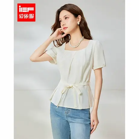 IEF/爱依服2025夏季新款韩版成熟优雅气质通勤风短款百搭裙上衣图片