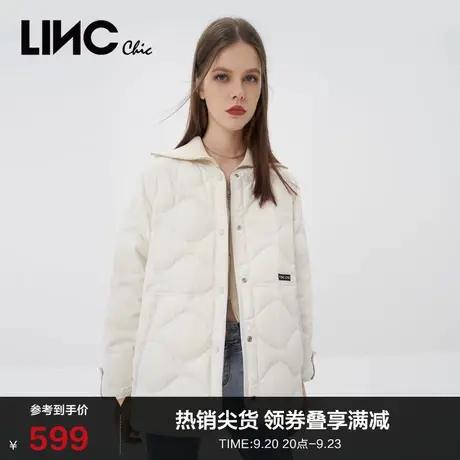 LINCCHIC金羽杰羽绒服女软奶风轻薄短款羽绒服女冬季Y22802325商品大图