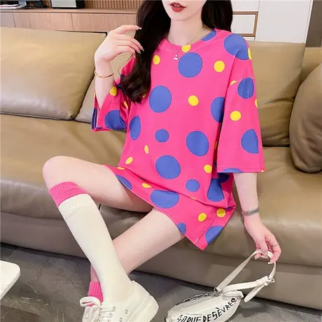 宽松半袖T恤中长款休闲夏季新款韩版上衣短袖ins显瘦大码女装图片