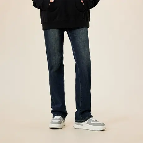 Lee Cooper高腰显瘦长裤女春季新款直筒裤水洗做旧休闲牛仔裤图片