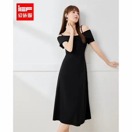 IEF/爱依服连衣裙2025春夏新款法式性感成熟优雅气质显瘦连衣长裙商品大图