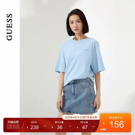 GUESS男女同款潮流百搭炫酷设计短袖T恤-MO2K9420图片