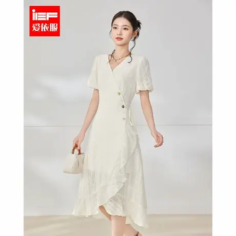 IEF/爱依服2025夏季新款韩版成熟优雅气质通勤风显瘦连衣长裙商品大图