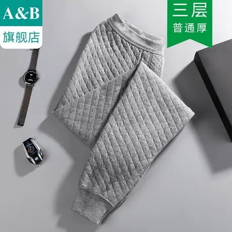 A＆Bab内衣保暖裤男士棉裤精梳棉三层中老年男秋裤T865商品大图