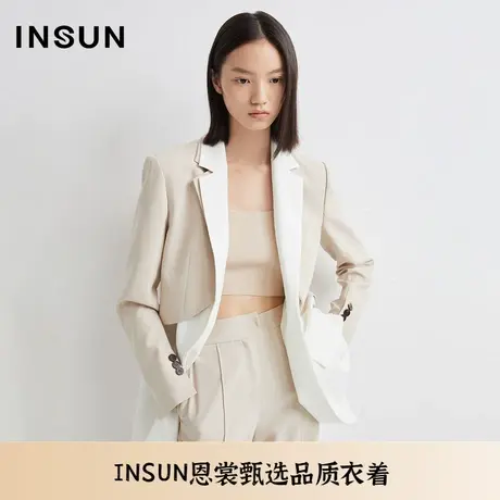 INSUN恩裳夏季个性设计层次感通勤西装外套商品大图